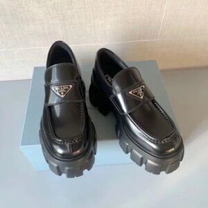 Prada Women's Black Chunky Loafers